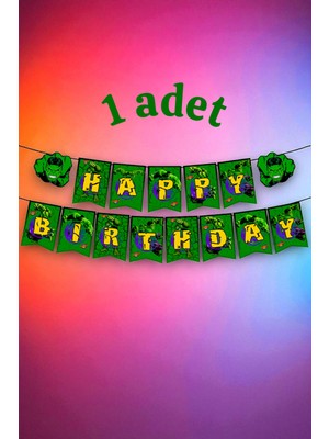 1 Adet Hulk Temalı Banner - Parti ve Etkinlikler Için Asılabilir Süs