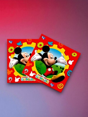 8 Kişilik Mickey Mouse Temalı Tek Kullanımlık Peçete (8 Adet)
