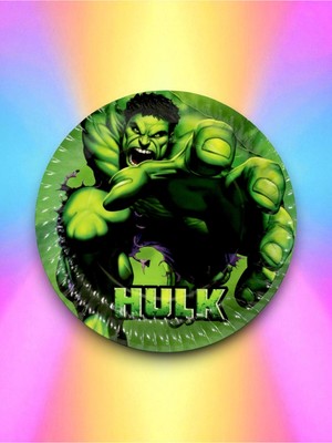 8 Kişilik Hulk Temalı Tek Kullanımlık Tabak (8 Adet)