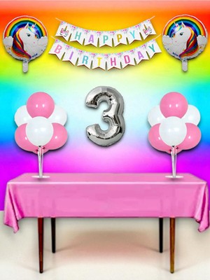 Unicorn Temalı Doğum Günü ve Özel Etkinlik Mega Kombin Seti