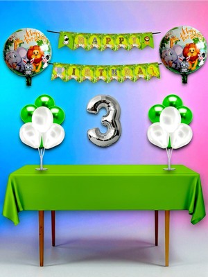 Safari Temalı Doğum Günü ve Özel Etkinlik Mega Kombin Seti