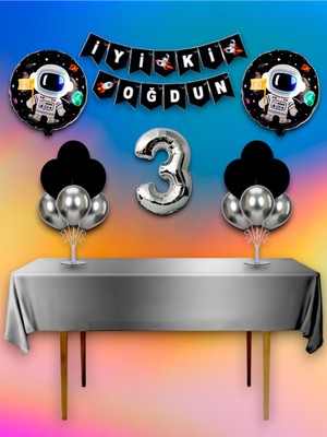 Uzay Temalı Doğum Günü ve Özel Etkinlik Mega Kombin Seti