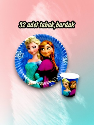 32 Kişilik Karlar Ülkesi Temalı Parti Seti - Doğum Günü ve Özel Kutlamalar Için