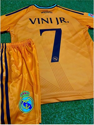 Maharet Vini Jr. 2024/25 Yeni Sezon Deplasman Çocuk Forması 4'lü Set (Orange)