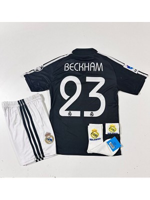 Maharet R.madridd 2004/05 Sezono D.a.v.i.d B.e.c.k.h.a.m Nostalji Çocuk Forması Armalı Set (Black)