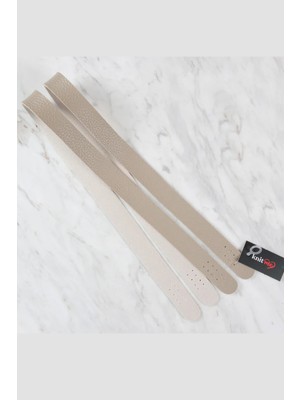 Spor Dikiş Dikmeli Çift Çanta Askısı 75X2,5 cm Bej BA-0006