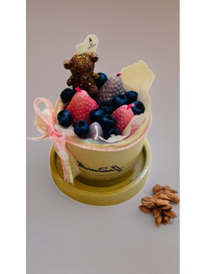 Fairy Cup Pink Bear Dekoratif Mum