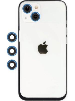 Buğz Iphone 14 Shine Kamera Lens - Mavi