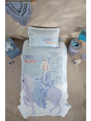 Clasy %100 Pamuk Ranforce Yatak Örtüsü Tek Kişilik Winter Princess