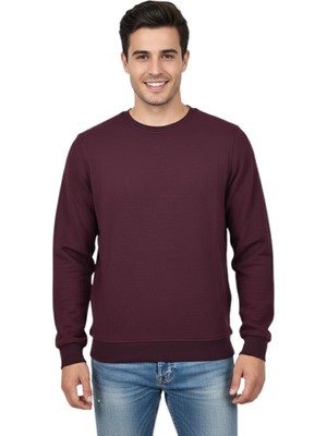Raymons Erkek Sıfır Yaka Petek Doku Regular Fit Sweatshirt BGL-ST04950