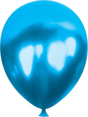 Bravo Helyuma Uyumlu Mavi Metalik Balon Mirror Balon 12 Inç 100 Adet Metalik Mavi Balon 12 Inch