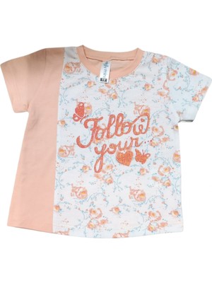 Algiy Mini Follow Your Baskılı Kız T-Shırt