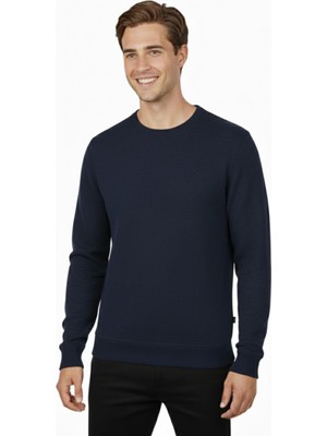 Raymons Erkek Sıfır Yaka Petek Doku Regular Fit Sweatshirt BGL-ST04950