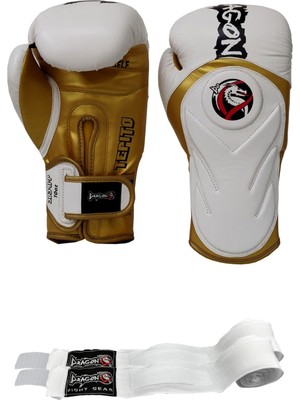 DragonDo Tepito Boks Eldiveni Muay Thai Kick Boks Eldiveni ve Bandaj 2'li Set