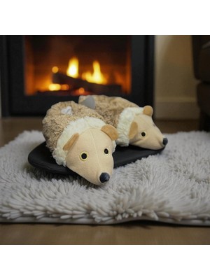 Kirpi Model Hayvan Figürlü Kaymaz Taban Çocuk Panduf