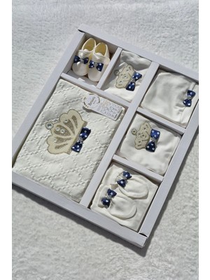 Mdrandy Erkek Bebek Kral Taç Desenli 11'li Hastane Çıkışı 0 - 3 Ay Özel Tema