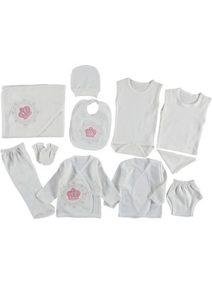 Mdrandy Nakışlı Taşlı Kaliteli 11 Li Hastane Çıkış Seti