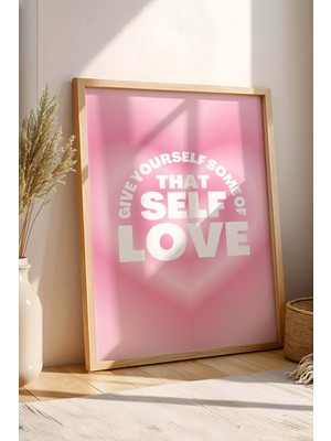 Satürn Design Self Love Çerçeveli Tablo Aura Enerji Renkleri - Öz Sevgi