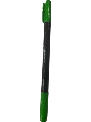 Tüftürük Çift Taraflı Bir Kalın Diğer Tarafı Ince Yeşil Renk Fineliner Pen 1 Adet Kalem