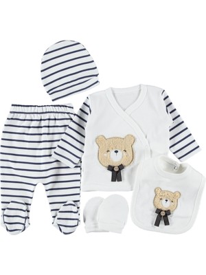 Mdrandy Erkek Çizgili Ayıcık 5 Li Zıbın Seti 1/3 Ay