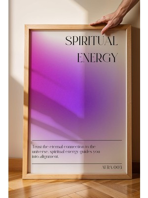 Satürn Design Spiritual Energy Çerçeveli Tablo Aura 003 Enerji Renkleri - Ruhsal Enerji
