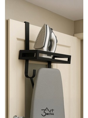 Yer Tasarruflu Kapı Arkası Metal Askılık, Siyah Siyah