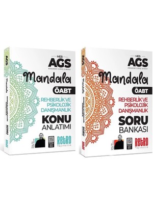 Retro Öabt Meb-Ags Rehberlik ve Psikolojik Danışmanlık Mandala Konu + Soru Bankası 2 Li Set - Fatih Koca Retro Yayıncılık