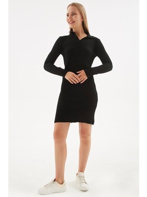 Fashion Friends Kadın Polo Yaka Elbise
