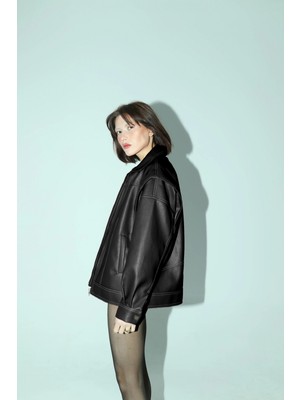 The One Shine Nova Siyah Bomber Ceket