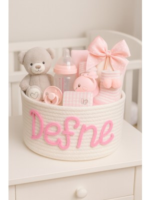 Kişiye Isme Özel Bebek Hediye Sepeti Isimli Sepet