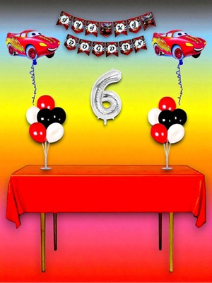 Cars Temalı 6 Yaş Doğum Günü ve Özel Etkinlik Mega Kombin Seti
