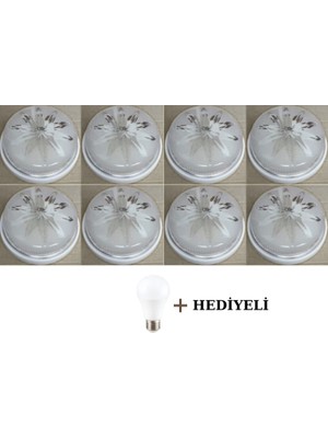 Nzr Tavan Lambası ve Glop Armatür 8 Li Avantaj Paketi. Wc Tuvalet Banyo Balkon Merdiven(ampuller dahil fiyatıdır)