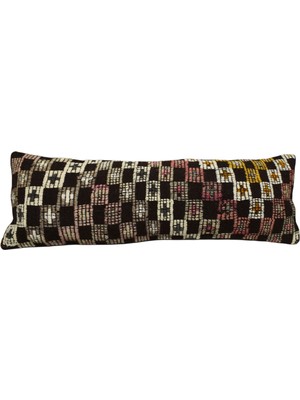 Kilim Antik El Dokuma Lumbar Kilim Kırlent Yastık Kılıfı 0341 - Yeni - Çok Renkli