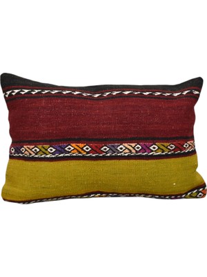 Kilim Antik El Dokuma Kilim Kırlent Yastık Kılıfı 0353 - Yeni - Çok Renkli