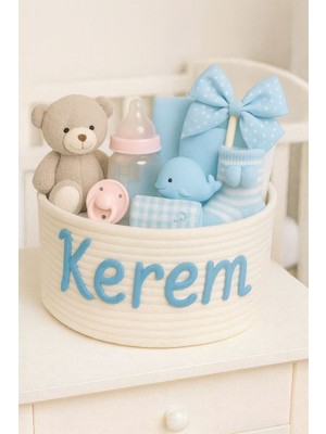 Kişiye Isme Özel Bebek Hediye Sepeti Isimli Sepet