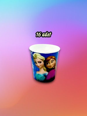 16 Adet Karlar Ülkesi Temalı Bardak - Doğum Günü Parti ve Eğlenceli Etkinlikler Için