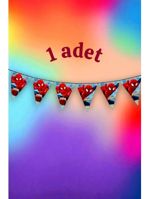 1 Adet Örümcek Adam Temalı Flama - Parti ve Etkinlikler Için Asılabilir Süs