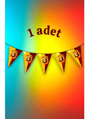 1 Adet Sarı Kırmızı Temalı Flama - Parti ve Etkinlikler Için Asılabilir Süs