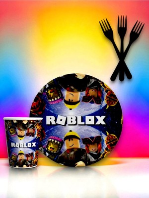 16 Kişilik Roblox Temalı Tek Kullanımlık Servis Seti