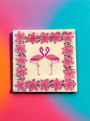 32 Kişilik Flamingo Temalı Tek Kullanımlık Peçete (32 Adet)