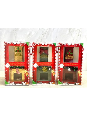 TE Dükkan Buğz Noel Temalı Polyester Şömine Tütsülük