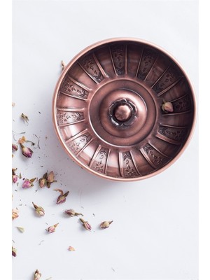 Nostaljik Osmanlı Tarzı Bakır Renkli Demir Hamam Tası, 20 cm