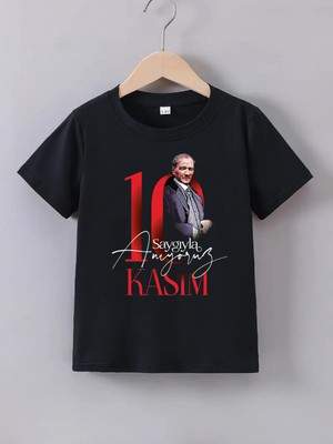 Makiteks Tekli ve 3lü Pamuk Kız Erkek Çocuk Atatürk Baskılı Tshirt Tişört 5 6 7 8 9 10 11 12 13 14 Yaş