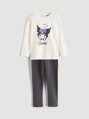 Lc Waikiki  Peak Yeni Sezon Kuromi Lisanslı Kız Bebek Sweatshirt ve Tayt