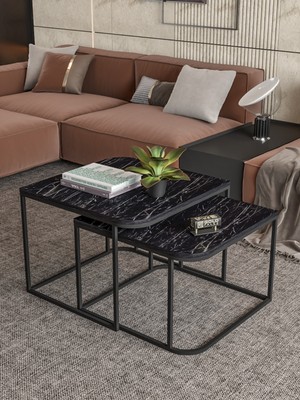 İşsevenler Orta Sehpa Damla İkili Lüx Bendir