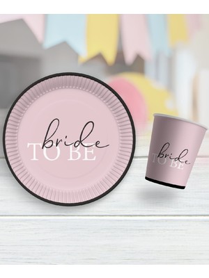 8 Li Tabak Bardak Bride To Be Temalı Doğum Günü Parti Süsü Malzemeleri
