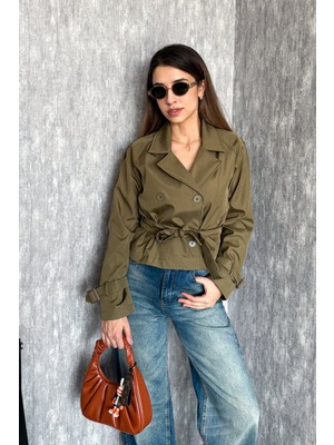 Modaplaza Kadın Kısa Kuşaklı Trençkot 5970