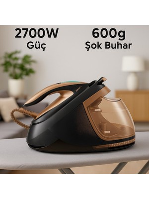 Philips Perfectcare Elite Plus Akıllı Sensörlü 8 Bar Yüksek Basınçlı Buhar Kazanlı Ütü - Sıfır Yanık Garantili, Ultra Hafif Tasarım, Sessiz Performans ve Dikey Ütüleme Özelliği