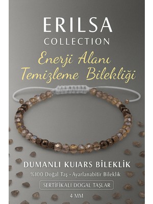 Erilsa Sertifikalı Enerji Alanı Temizleme ve Arındırma Bilekliği - Dumanlı Kuvars - Terahertz Taşı