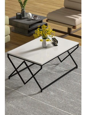 İşsevenler ORTA SEHPA V LÜX BEYAZ